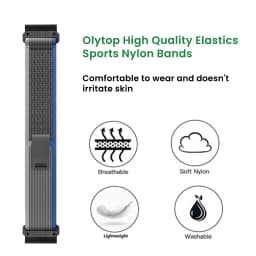 20 22 26mm Elastic Woven Nylon Strap For Garmin Fenix 7X 7S Pro Instinct 2 S 2X TacTix 7 Descent G1 MK2 MK3 Enduro Quickfit Band