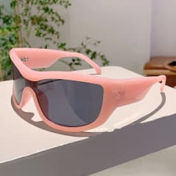 KAMMPT Y2k Oversized Sunglasses Women 2024 New Stylish Monoblock Mirror Outdoor Shades Trendy Fashion Wrapped Round Sun Glasses