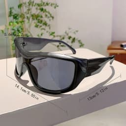 KAMMPT Y2k Oversized Sunglasses Women 2024 New Stylish Monoblock Mirror Outdoor Shades Trendy Fashion Wrapped Round Sun Glasses