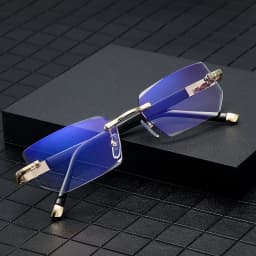 Anti Blue Light Blocking Reading Glasses for Men Women Presbyopia Eyeglasses HD Lens Classic Rimless Eyewear Diopter +1.0 ~ +4.0