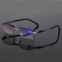 Anti Blue Light Blocking Reading Glasses for Men Women Presbyopia Eyeglasses HD Lens Classic Rimless Eyewear Diopter +1.0 ~ +4.0