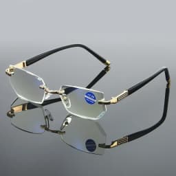 Anti Blue Light Blocking Reading Glasses for Men Women Presbyopia Eyeglasses HD Lens Classic Rimless Eyewear Diopter +1.0 ~ +4.0