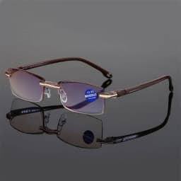 Anti Blue Light Blocking Reading Glasses for Men Women Presbyopia Eyeglasses HD Lens Classic Rimless Eyewear Diopter +1.0 ~ +4.0