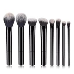 8pcs Pro Makeup Brush Set - Soft, Premium Synthetic Hair, Cruelty-Free, Easy to Clean, Foundation, Blush, Eyeshadow, Cosmetic