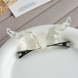 2pcs Halloween Devil Horns Hairpins Anime Cosplay Lolita Demon Headwear Resin Hair Clip Girls Halloween Hair Accessories Gift