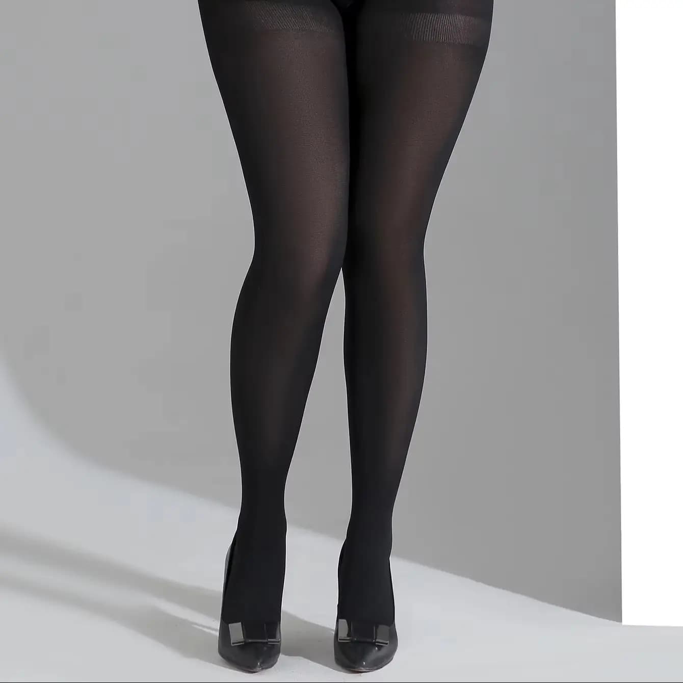 A PAIRS Transparent Black Solid Color Plus Size Pantyhose Ultra-thin Nylon Stocking Korea Slim High Quality Tights