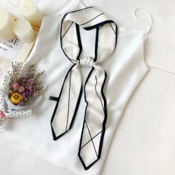 2024 Narrow Silk Scarf Women's Long Ribbon Tie Bag Decorative Ribbon Belt Headband Extra Long Small Scarf Hair Bands for Women