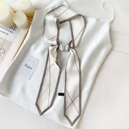 2024 Narrow Silk Scarf Women's Long Ribbon Tie Bag Decorative Ribbon Belt Headband Extra Long Small Scarf Hair Bands for Women