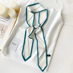 2024 Narrow Silk Scarf Women's Long Ribbon Tie Bag Decorative Ribbon Belt Headband Extra Long Small Scarf Hair Bands for Women