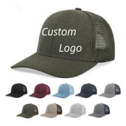 Custom Logo Richardson 112 Trucker Cap Unisex Flat Bill Hip Hop Snapbacks Hats Summer Breathable Mesh Baseball Caps Gorros