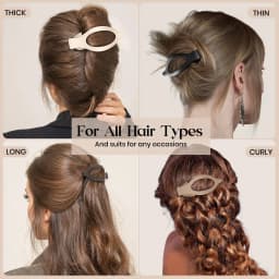 4pcs Large Flat Hair Claw Clip for Women Girls Comfortable Curved Design Large Matte Non Slip Power Clip for Thick Fine Curls