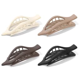 4pcs Large Flat Hair Claw Clip for Women Girls Comfortable Curved Design Large Matte Non Slip Power Clip for Thick Fine Curls