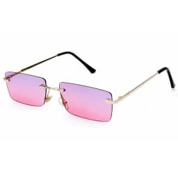 OEC CPO Ladies Small Rimless Sunglasses Women Fashion Rectangle Yellow Orange Sun Glasses Female Men UV400 Eyewear O625