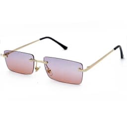 OEC CPO Ladies Small Rimless Sunglasses Women Fashion Rectangle Yellow Orange Sun Glasses Female Men UV400 Eyewear O625