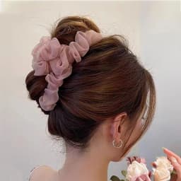 1pc set of women's Korean pleated mesh, grasping clip, temperament super fairy hair clip, hair clip