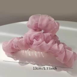 1pc set of women's Korean pleated mesh, grasping clip, temperament super fairy hair clip, hair clip