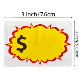 Garage Sale Stickers, 120 Pcs Yard Sale Price Stickers with Large Blank Space to Write Pricing(2"x3")