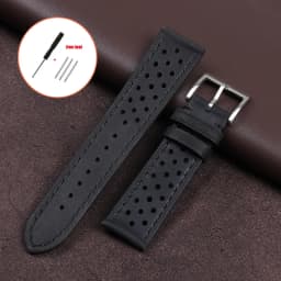 18mm 20mm 22mm Vintage Genuine Leather Strap Men Women Universal Cowhide WatchBand Breathable Bracelet Sport Wristbelt Accessory