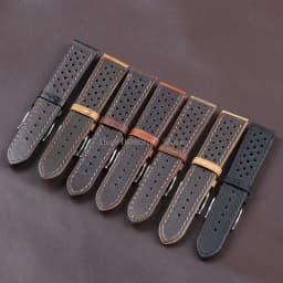 18mm 20mm 22mm Vintage Genuine Leather Strap Men Women Universal Cowhide WatchBand Breathable Bracelet Sport Wristbelt Accessory