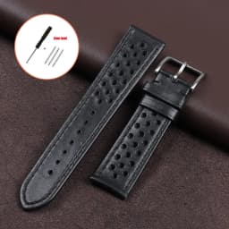 18mm 20mm 22mm Vintage Genuine Leather Strap Men Women Universal Cowhide WatchBand Breathable Bracelet Sport Wristbelt Accessory