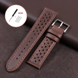 18mm 20mm 22mm Vintage Genuine Leather Strap Men Women Universal Cowhide WatchBand Breathable Bracelet Sport Wristbelt Accessory