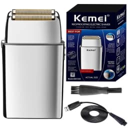 Kemei Tx5 Pro Metal Housing Barber Shop Hair Electric Shaver For Men Beard Bald Head Shaving Machine Rechargeable Electric Razor