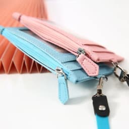 PU Leather Zipper Card Cover Bag ID Tag Bus Pass Card Cover Case Coin Purse Business Card Case with Neck Lanyard