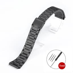 for Casio Stainless Steel Strap 18mm Metal Watchband for A158/A159/AQ230/F91W/AE1200/AE1300/B650/AQ230 Square Bracelet Wristbelt