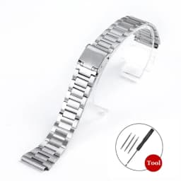 for Casio Stainless Steel Strap 18mm Metal Watchband for A158/A159/AQ230/F91W/AE1200/AE1300/B650/AQ230 Square Bracelet Wristbelt