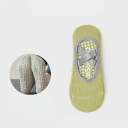 Professional Pilates Socks Anti-Slip Backless Bandage Yoga Socks Breathable Cotton Sports Socks Solid Color Dance Supplies