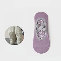 Professional Pilates Socks Anti-Slip Backless Bandage Yoga Socks Breathable Cotton Sports Socks Solid Color Dance Supplies