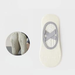 Professional Pilates Socks Anti-Slip Backless Bandage Yoga Socks Breathable Cotton Sports Socks Solid Color Dance Supplies