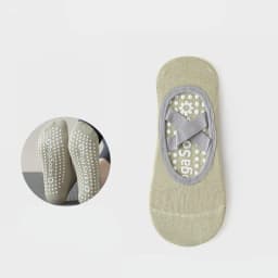 Professional Pilates Socks Anti-Slip Backless Bandage Yoga Socks Breathable Cotton Sports Socks Solid Color Dance Supplies