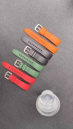 Quality Fluoro Rubber Watch Strap 18mm 19mm 20mm 21mm 22mm 24mm Sport Watchband Black Green Wristband With Quick Release Band