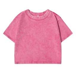Solid Slim Washed T-Shirt Female Rhinestone Craft Cotton Streetwear Casual Sport Short Sleeve Cool Retro Crop Clothing For Women