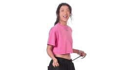 Solid Slim Washed T-Shirt Female Rhinestone Craft Cotton Streetwear Casual Sport Short Sleeve Cool Retro Crop Clothing For Women