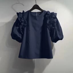 ZANZEA Women Summer Chic Blouse Korean Fashion Puff Short Sleeve Tops Vintage Ruffle Patchwork Tunic Casual Round Neck Loose Top