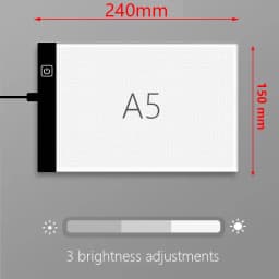 A4/A5 LED Drawing Copying Table Transparent Copying Table Single-brightness Light vs. Three-level Brightness Light