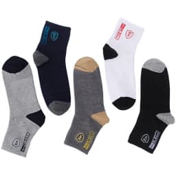 5Pairs Mens Cotton Sports Socks Spring and Autumn Leisure Sweat Absorbent Comfortable Breathable Basketball Socks Meias EU 38-43