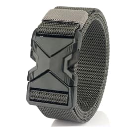 The New Type of Buckle Can Be Inserted, Breathable, Elastic, Lightweight, Military Quick Release Men's Belt Adjustable Canvas