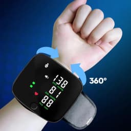 Rechargeable Digital Wrist Blood Pressure Monitor Sphygmomanometer Tonometer Tensiometer Blood Pressure Heart Rate Monitor