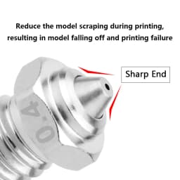 Bimetal Nozzle for QIDI Q1-Pro/X-Max 3/X-Plus 3/X-Smart 3 Plated Copper Hardened Steel Nozzle