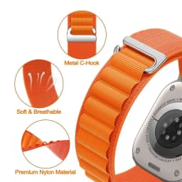 Alpine Loop Nylon Band for Apple Watch Band 49mm 42mm 44mm 45mm 41mm 40mm 38mm Strap for iWatch Series Ultra 2/SE/9/8/7/6/5/4/3