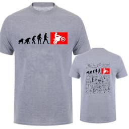 Human Evolution Motocross Design Vintage T-shirt for Men Autocycle Motorbike Speedometer Personalized Print Tees Game Black Tops
