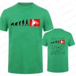 Human Evolution Motocross Design Vintage T-shirt for Men Autocycle Motorbike Speedometer Personalized Print Tees Game Black Tops