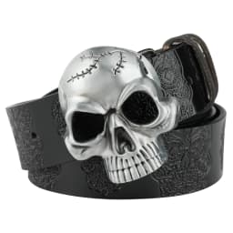 Skull Scalp Buckle Embossed Genuine Leather Beltde Coration Ghost Head