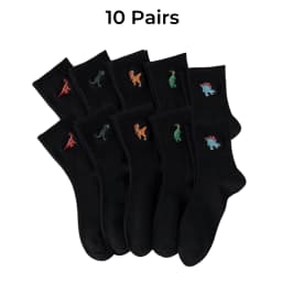 5/10 Pairs Crew Socks Cartoon Dinosaur Comfortable, Breathable, Moisture Wicking and Sweat Wicking