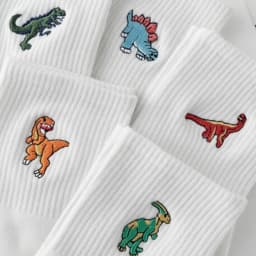5/10 Pairs Crew Socks Cartoon Dinosaur Comfortable, Breathable, Moisture Wicking and Sweat Wicking