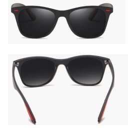 2Pack Retro Polarized Sunglasses for Women Men Trendy Sun Glasses Black Red Outdoor Sports Driving Fishing Glasses