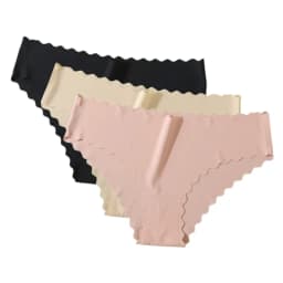 3Pcs/Set Women Ice Silk Panties Low Rise Briefs Invisible Seamless Underwear Female Underpants Sexy Lingerie Bottoms XS-XL